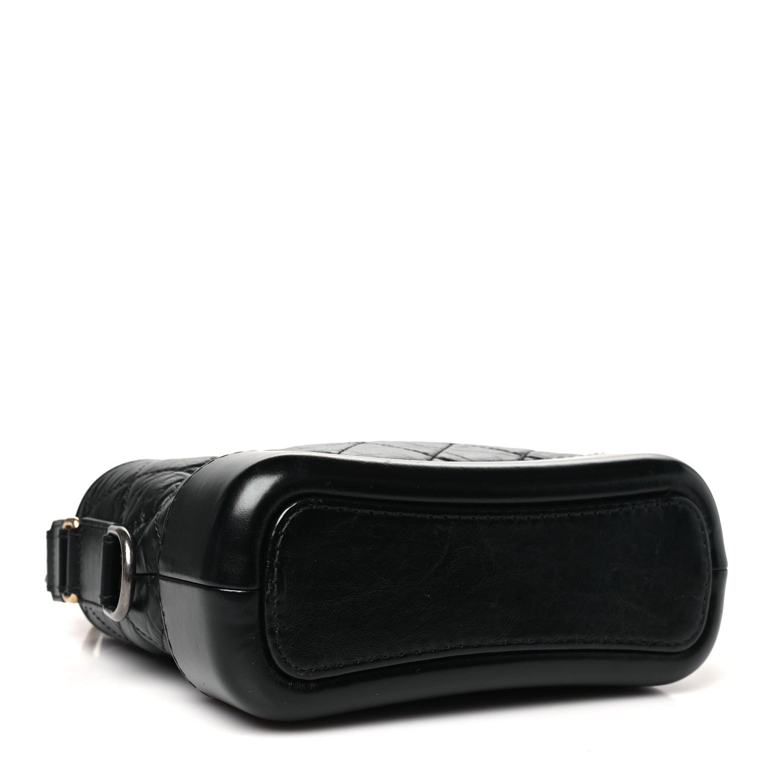 Chanel Aged Calfskin Quilted Small Gabrielle Logo Hobo Black 4 of 10