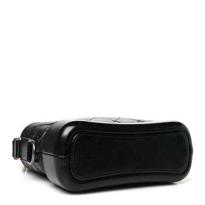 Chanel Aged Calfskin Quilted Small Gabrielle Logo Hobo Black 4 of 10