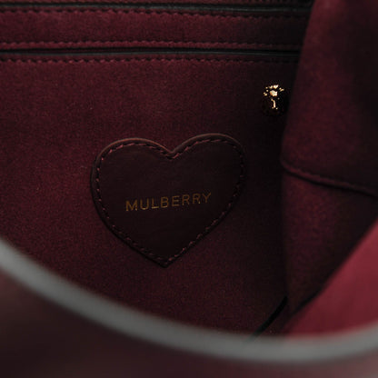 Mulberry Calfskin Studded Medium Cara Delevingne Convertible Satchel Oxblood 7 of 7