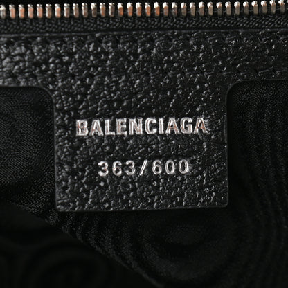 Gucci X BALENCIAGA BB Monogram Web Graffiti Medium Ophidia Shopping Tote Black 6 of 9
