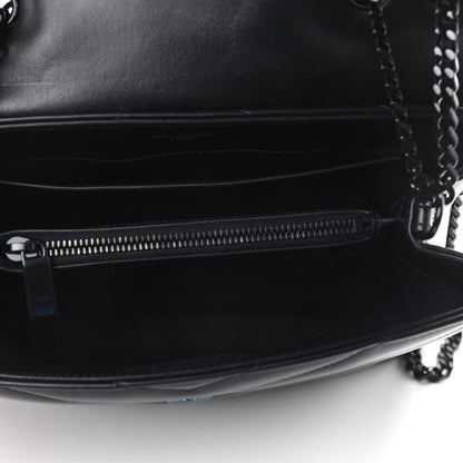 Saint Laurent Calfskin Y Quilted Monogram Small Loulou Chain Satchel Black 5 of 9