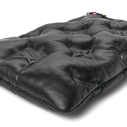 Louis Vuitton Lambskin Puffer A4 Pouch Black 10 of 11