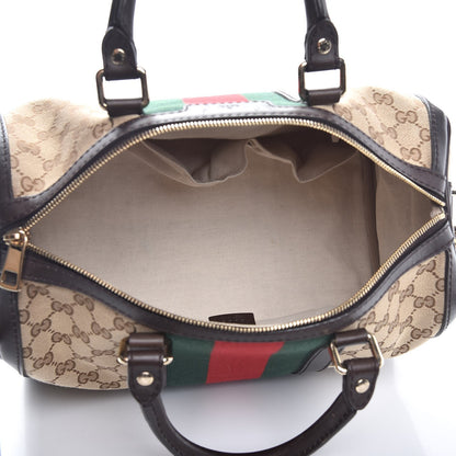Gucci Monogram Vintage Web Medium Boston Dark Brown 6 of 15