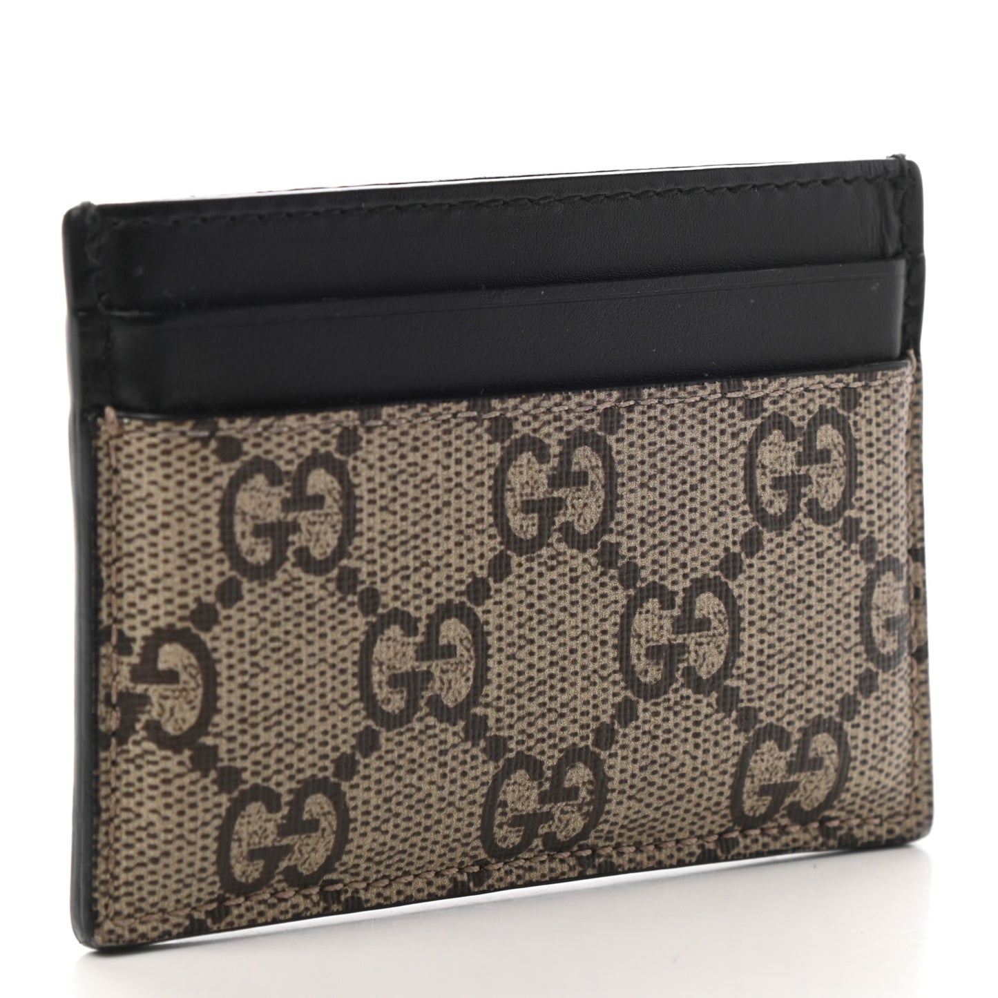 GG Supreme Monogram Tiger Print Card Holder Black