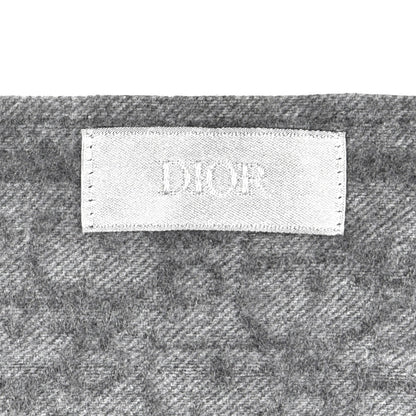 Christian Dior Cashmere Oblique Scarf Gray 4 of 4