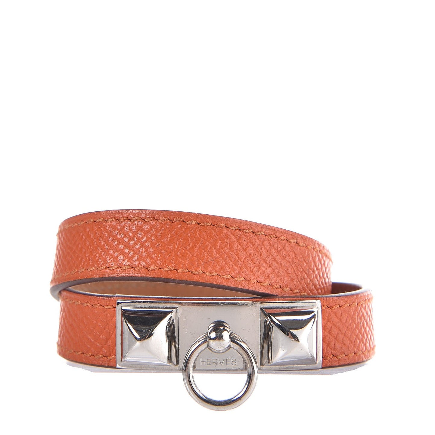 Epsom Rivale Double Tour Bracelet M Orange