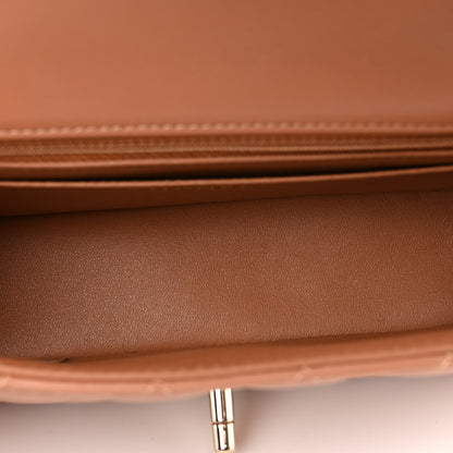 Chanel Lambskin Quilted Mini Rectangular Flap Brown 5 of 10