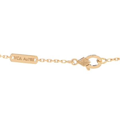 Van Cleef & Arpels 18K Yellow Gold Guilloche Vintage Alhambra Pendant Necklace 4 of 6