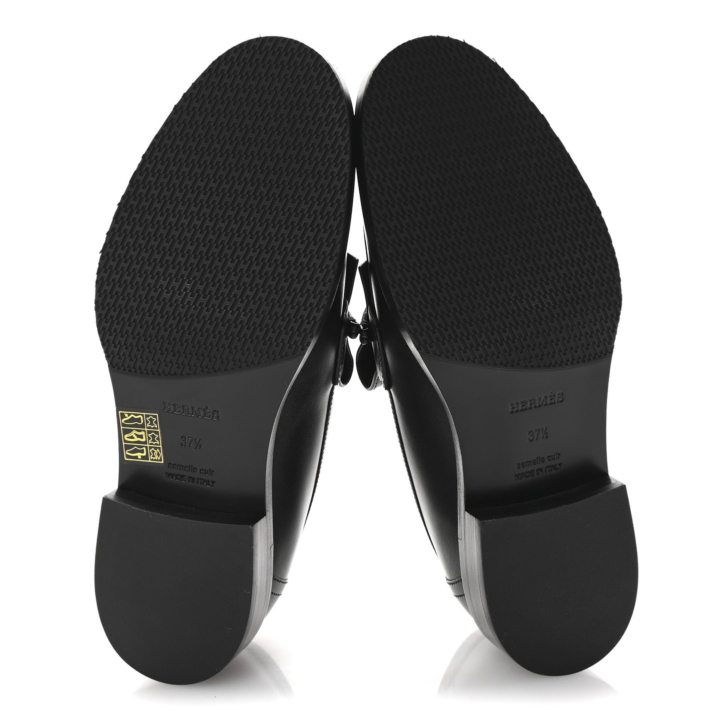 Calfskin Womens Impact Loafers 37.5 Black