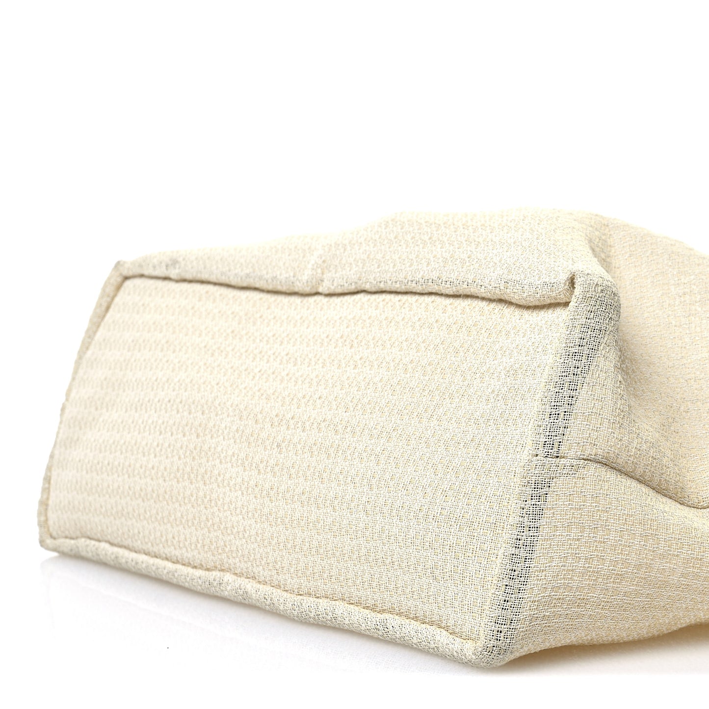 Mesh Saddle Calfskin Barn Tote Bag Ivory