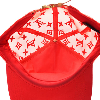 Louis Vuitton Mesh Embroidered Everyday LV Cap 60 Red 6 of 7