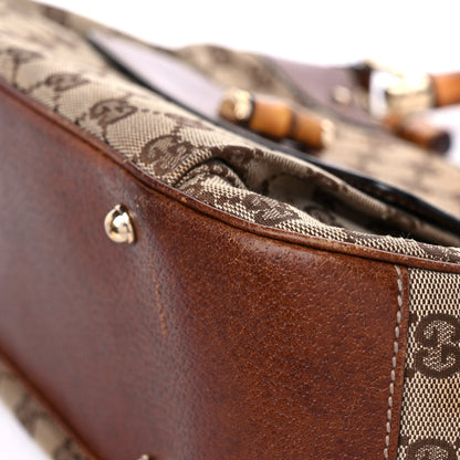 Gucci Monogram Bamboo Top Handle Bag Brown 9 of 24
