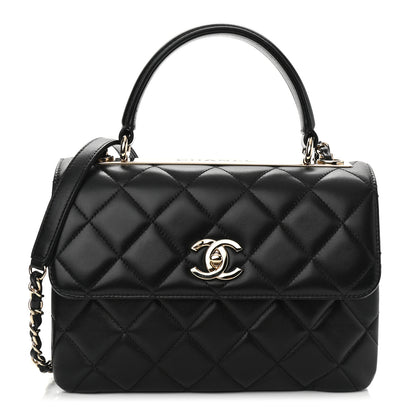 Chanel Lambskin Quilted Small Trendy CC Dual Handle Flap Bag Black 1 of 11