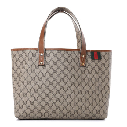 Gucci GG Plus Monogram Medium Signature Web Loop Tote Brown 1 of 13