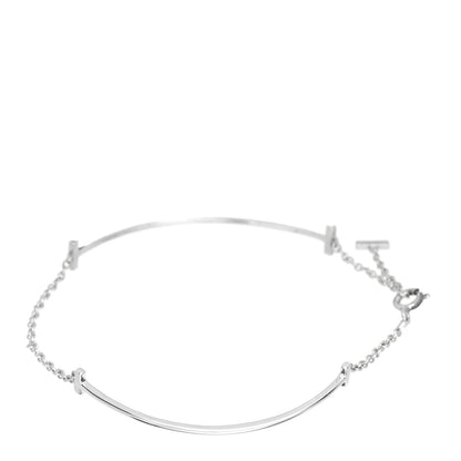 Tiffany Sterling Silver Double T Smile Bracelet 3 of 4