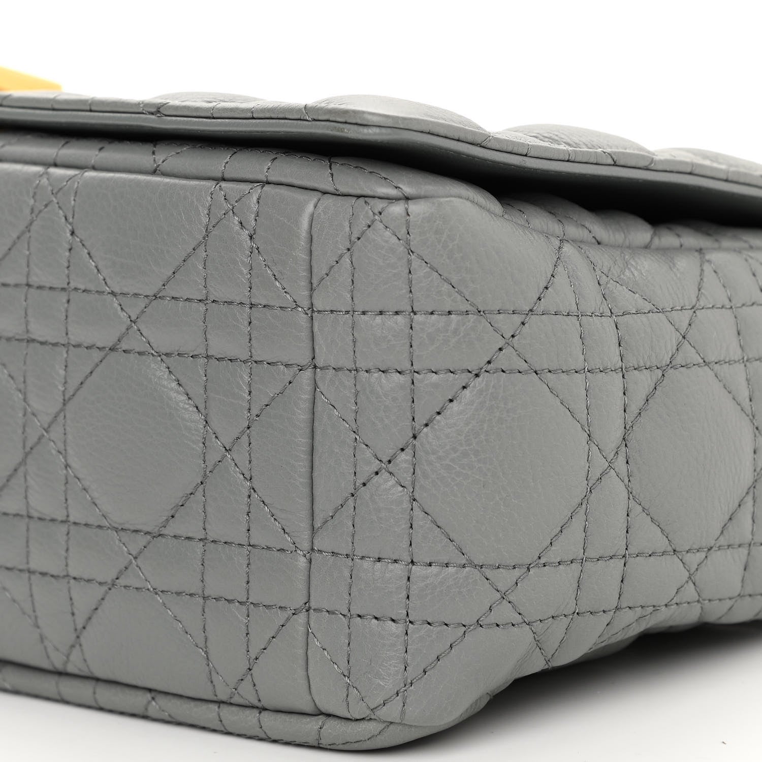 Christian Dior Lambskin Cannage Large Caro Bag Grey Stone 10 of 12