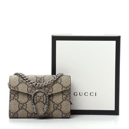 Gucci GG Supreme Monogram Dionysus Coin Purse Taupe 7 of 7