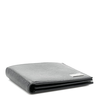 Salvatore Ferragamo Mens Stamped Calfskin Revival Bi-Fold Wallet Black 4 of 9