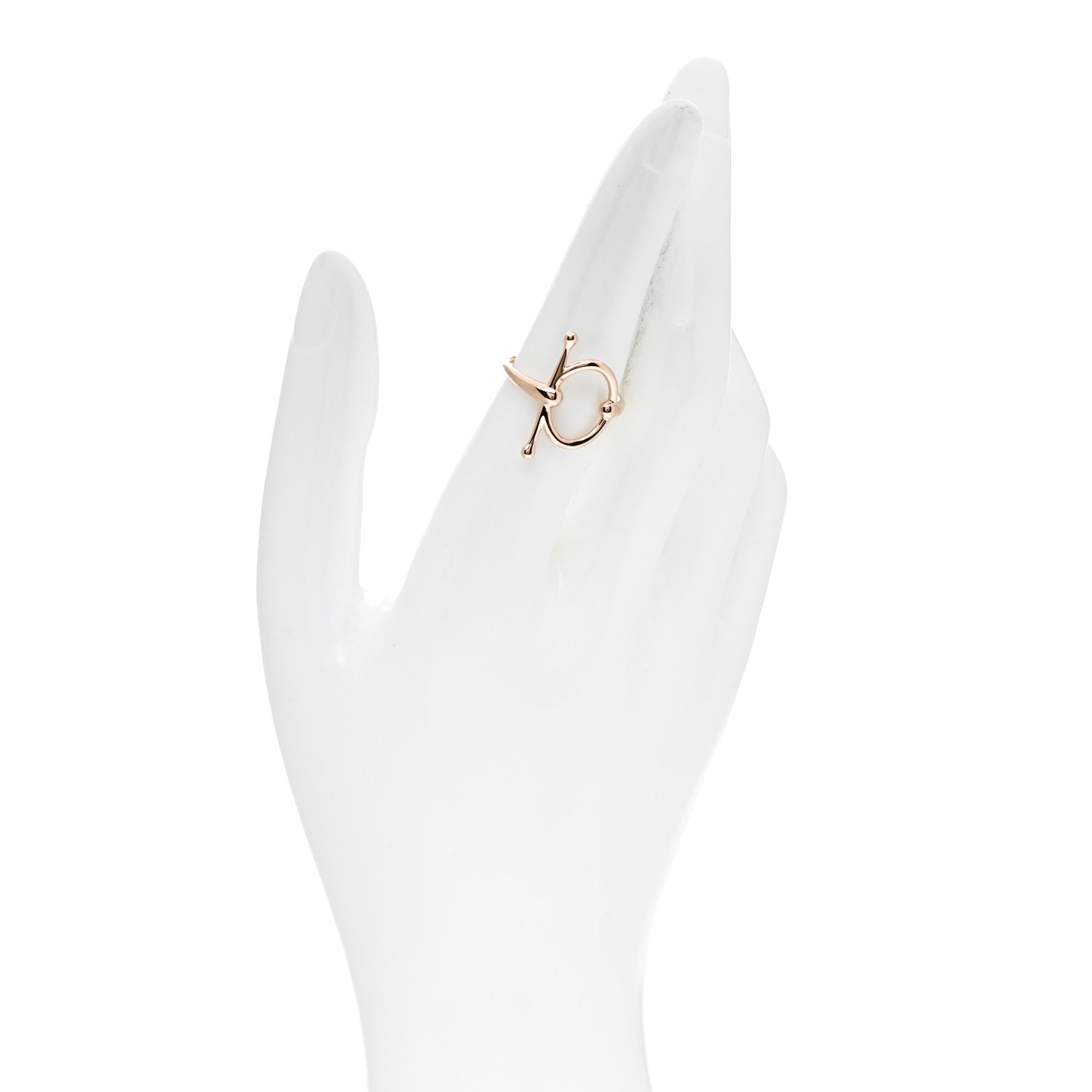 Hermes 18K Rose Gold PM Filet d'Or Ring 54 6.75 2 of 7