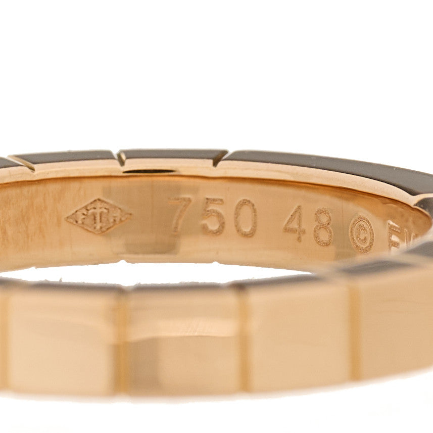 Cartier 18K Pink Gold 3mm Lanieres Ring 48 4.5 5 of 5