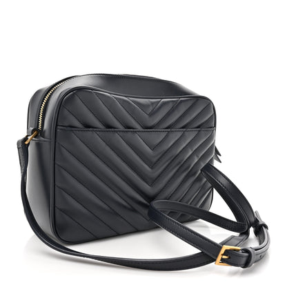 Saint Laurent Calfskin Matelasse Monogram Lou Camera Bag Deep Marine 2 of 10