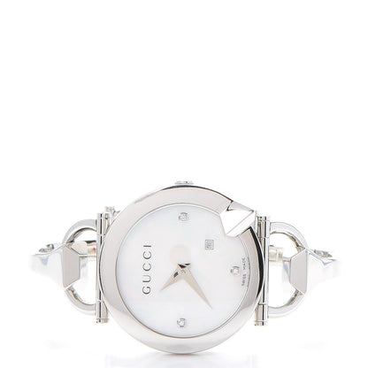 Gucci Stainless Steel Diamond Mother of Pearl 35mm Chiodo Quartz Watch 3 of 7