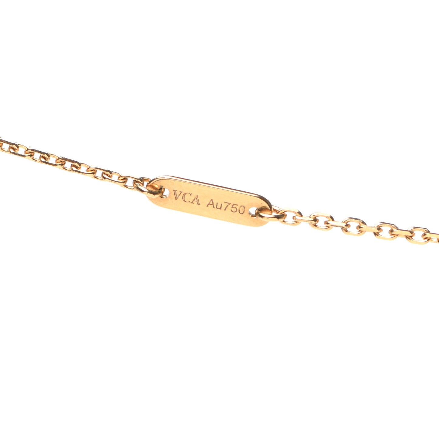 18K Yellow Gold Mother of Pearl Sweet Alhambra Butterfly Pendant Necklace