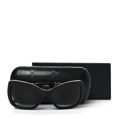 Chanel Acetate Metal Chain Square Sunglasses 5305 Black 7 of 7