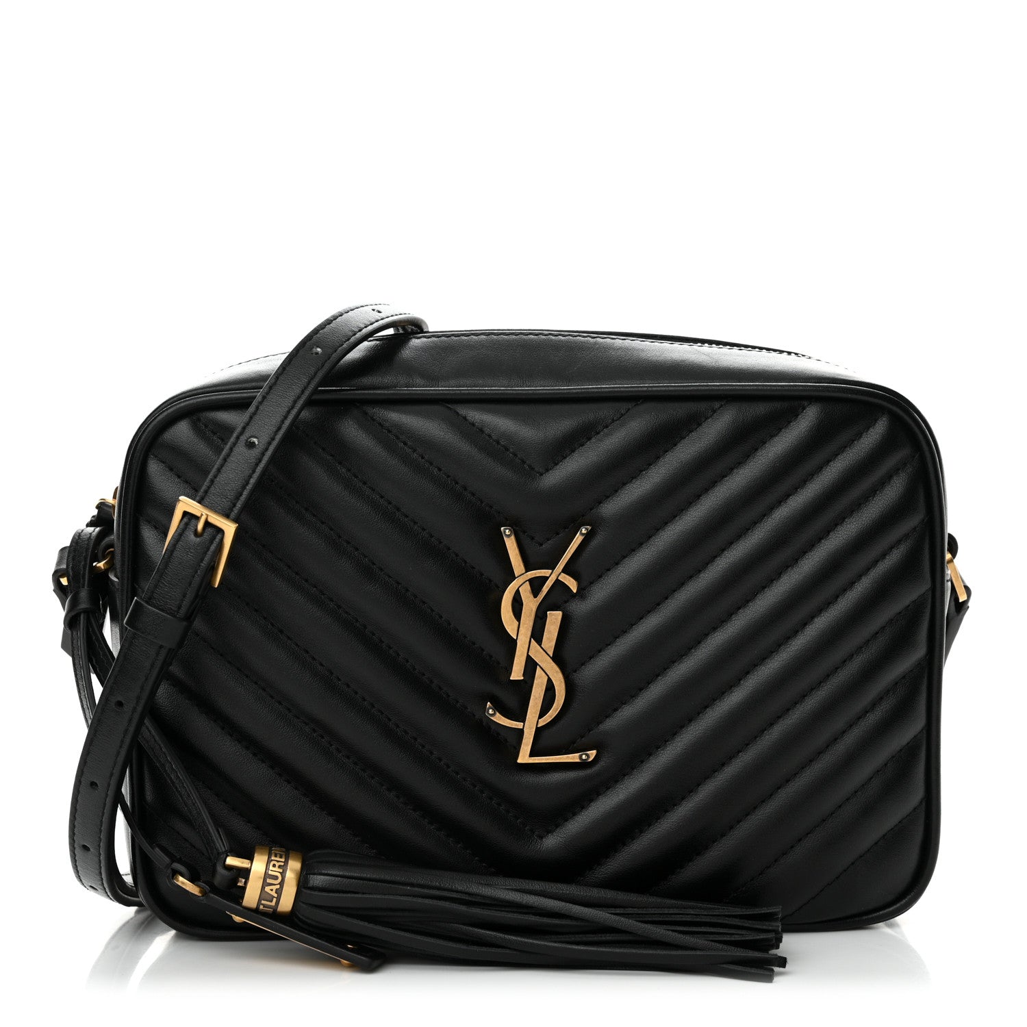 Saint Laurent Calfskin Matelasse Monogram Lou Camera Bag Black 1 of 10