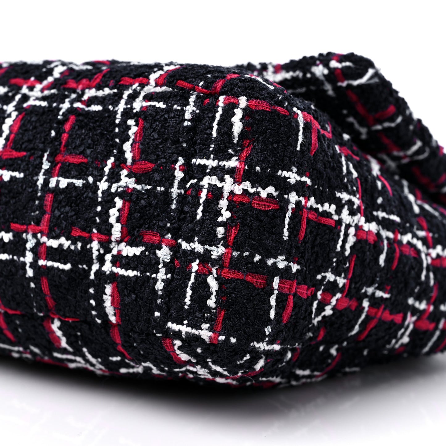 Tweed Quilted Medium Chanel 19 Flap Navy Blue White Red