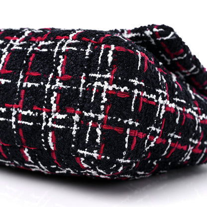 Chanel Tweed Quilted Medium Chanel 19 Flap Navy Blue White Red 9 of 10