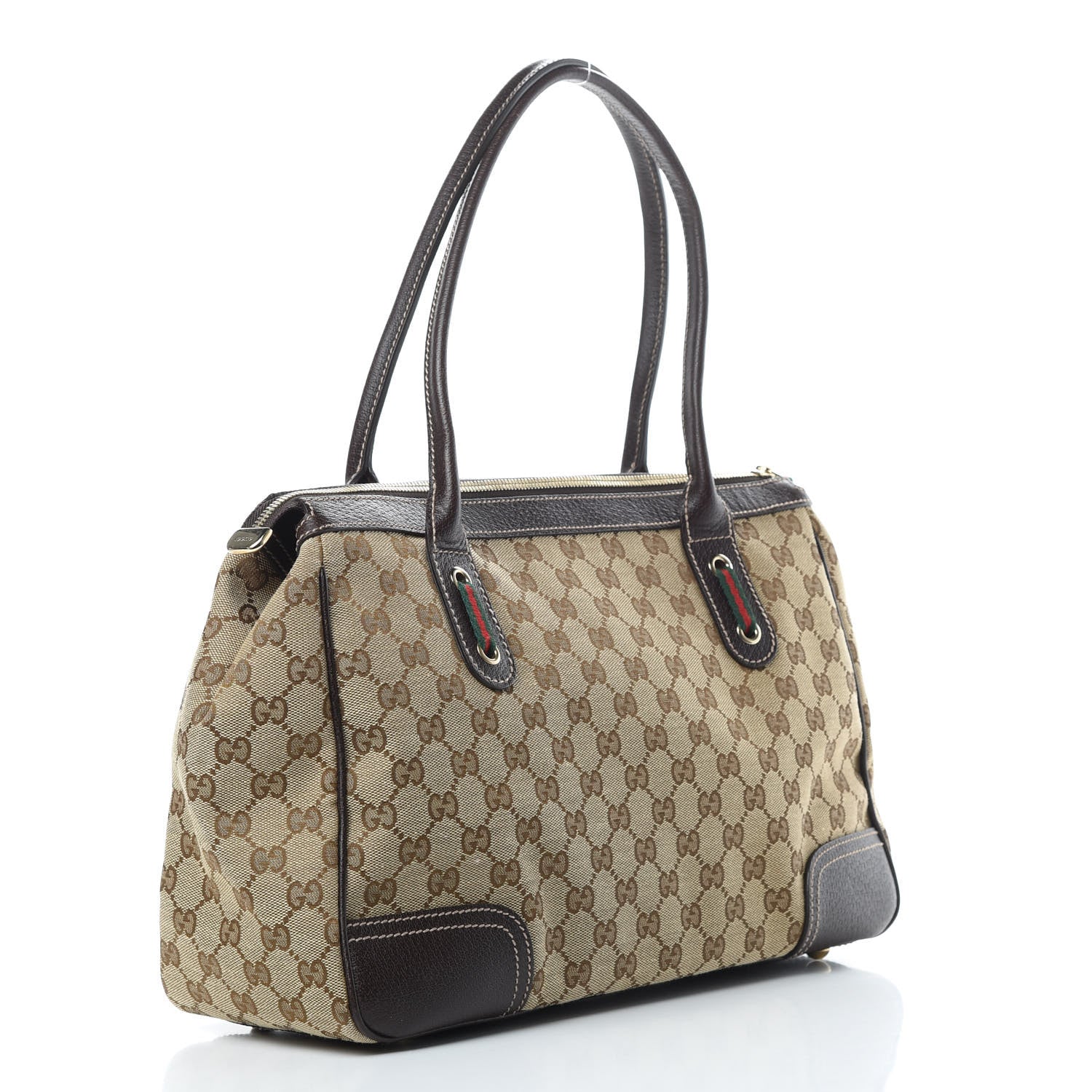 Gucci Monogram Medium Princy Tote Dark Brown 3 of 13