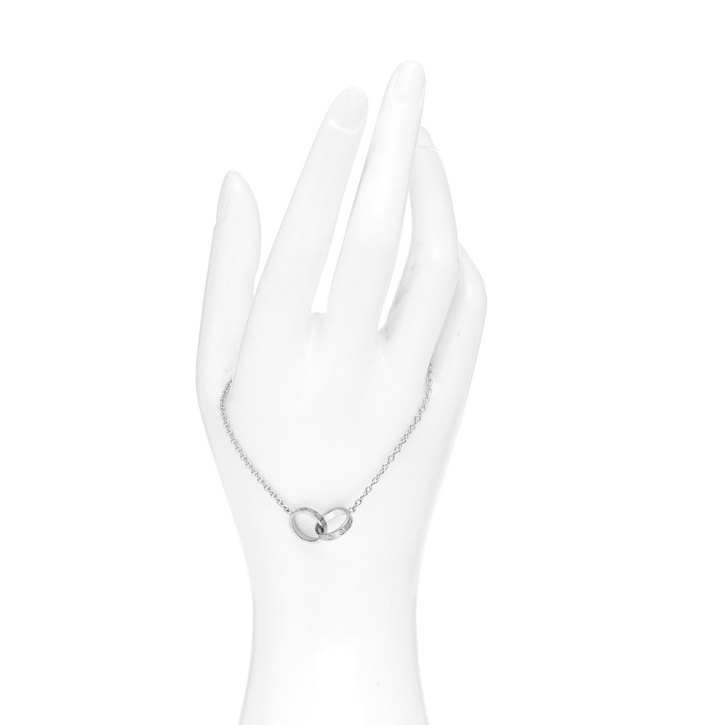 18K White Gold Interlocking LOVE Bracelet