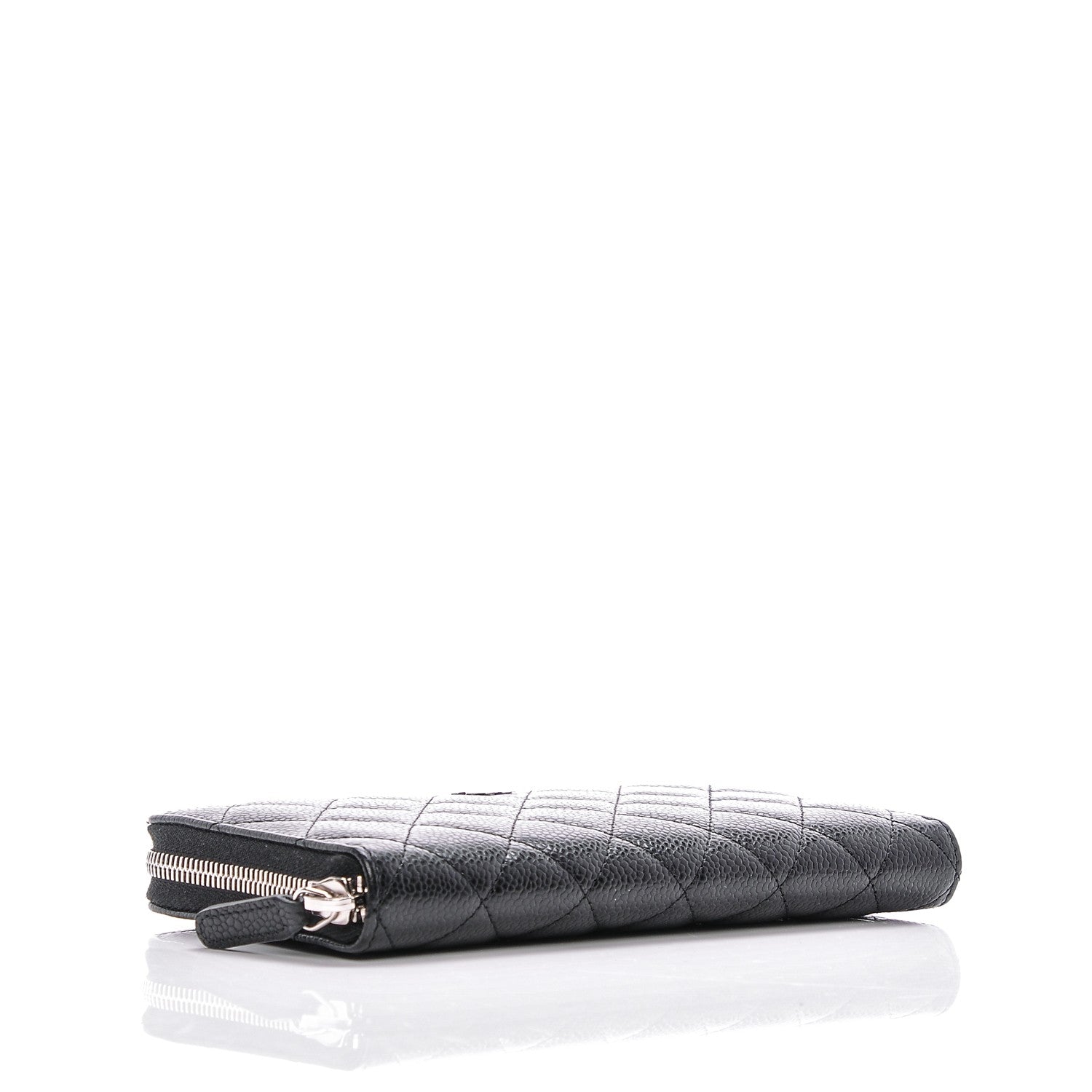 Chanel Caviar Quilted Large Gusset Zip Around Wallet Black 4 of 8