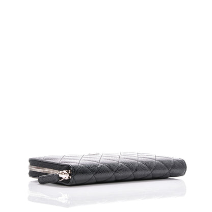 Chanel Caviar Quilted Large Gusset Zip Around Wallet Black 4 of 8