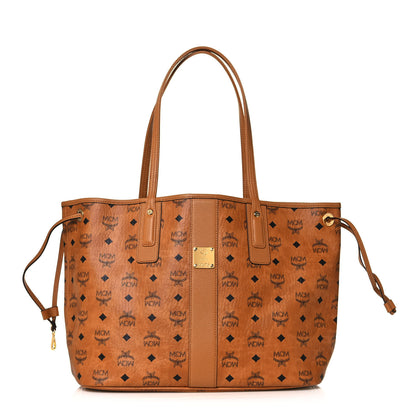MCM Visetos Medium Liz Reversible Shopper Tote Cognac 1 of 19