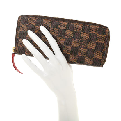 Louis Vuitton Damier Ebene Clemence Wallet Cherry 2 of 10