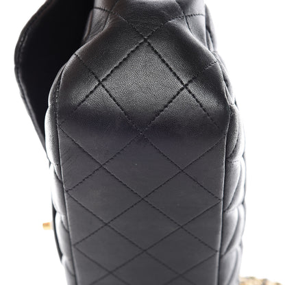 Chanel Lambskin Quilted Jumbo Single Flap Black 10 of 20