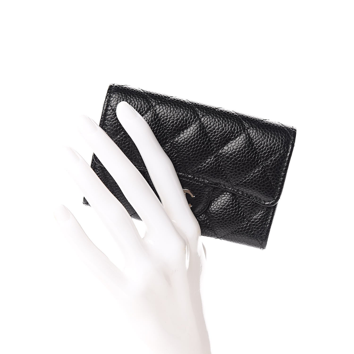 Chanel Caviar Quilted Flap Card Holder Black 2 of 9