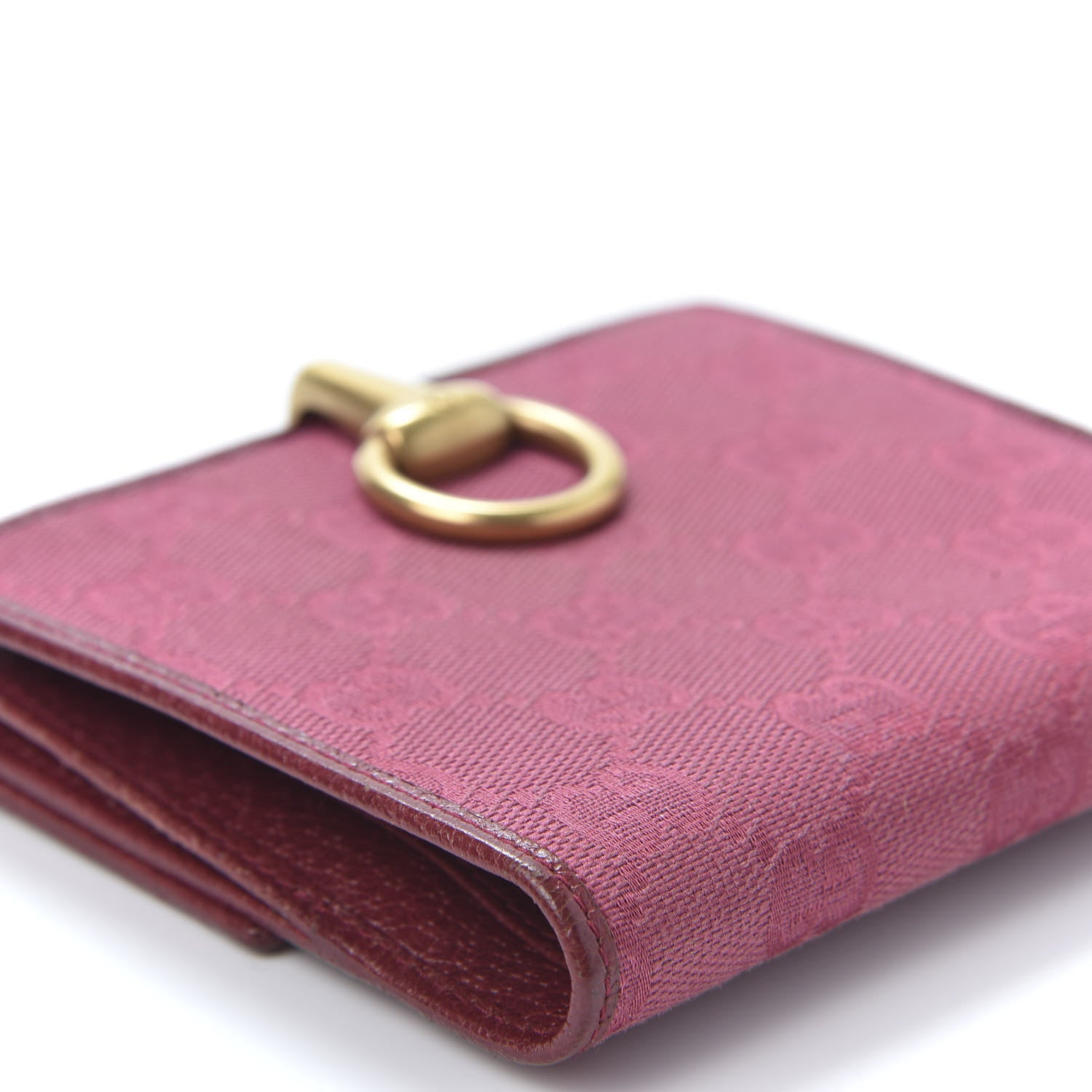 Gucci Monogram Horsebit Compact Wallet Bordeaux 5 of 8