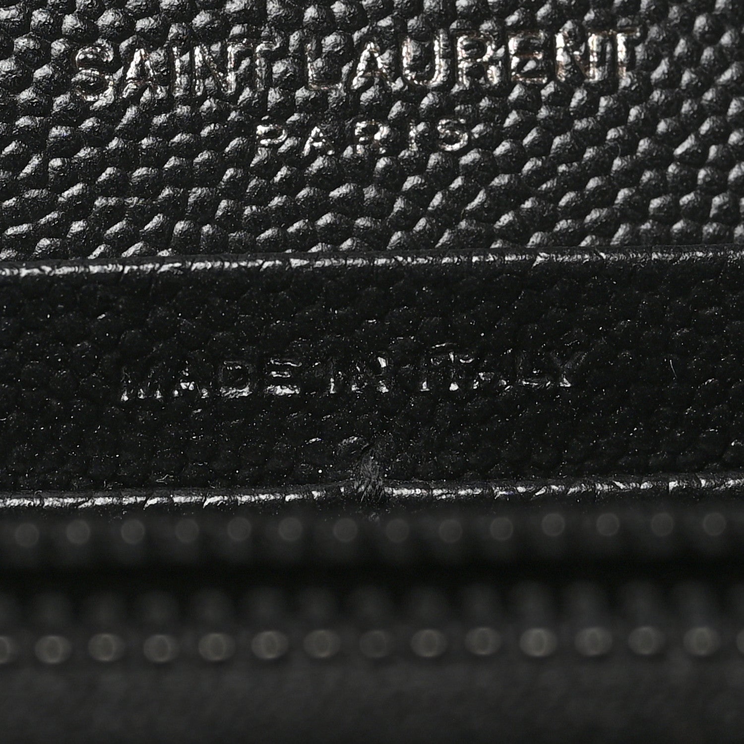 Saint Laurent Grain De Poudre Matelasse Chevron Monogram Flap Wallet Black 7 of 10