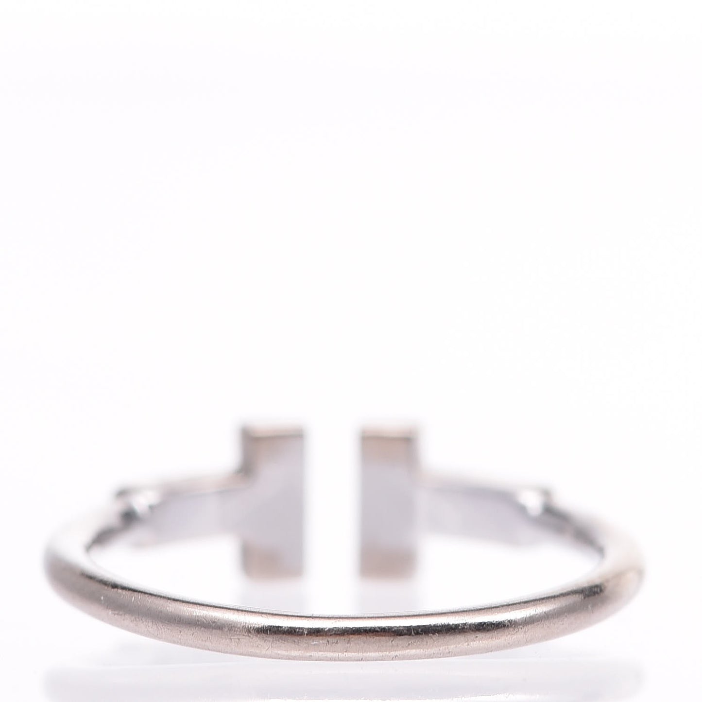 18K White Gold Diamond T Wire Ring 53 6.5