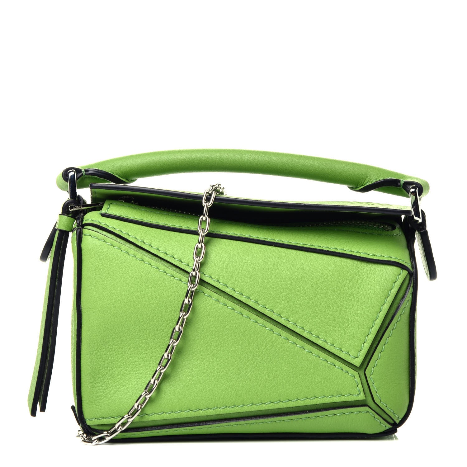 Loewe Calfskin Nano Puzzle Bag Apple Green 1 of 8