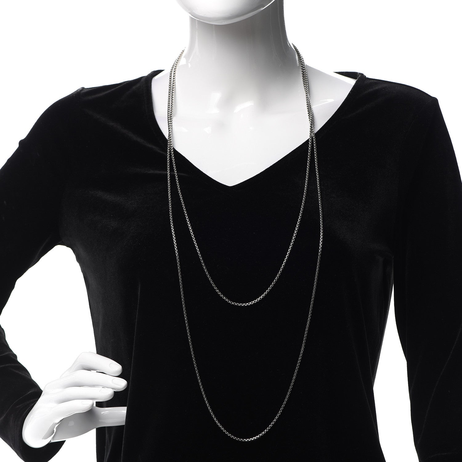 David Yurman Sterling Silver 14K Yellow Gold 2.7mm Box Chain Necklace 72" 2 of 5