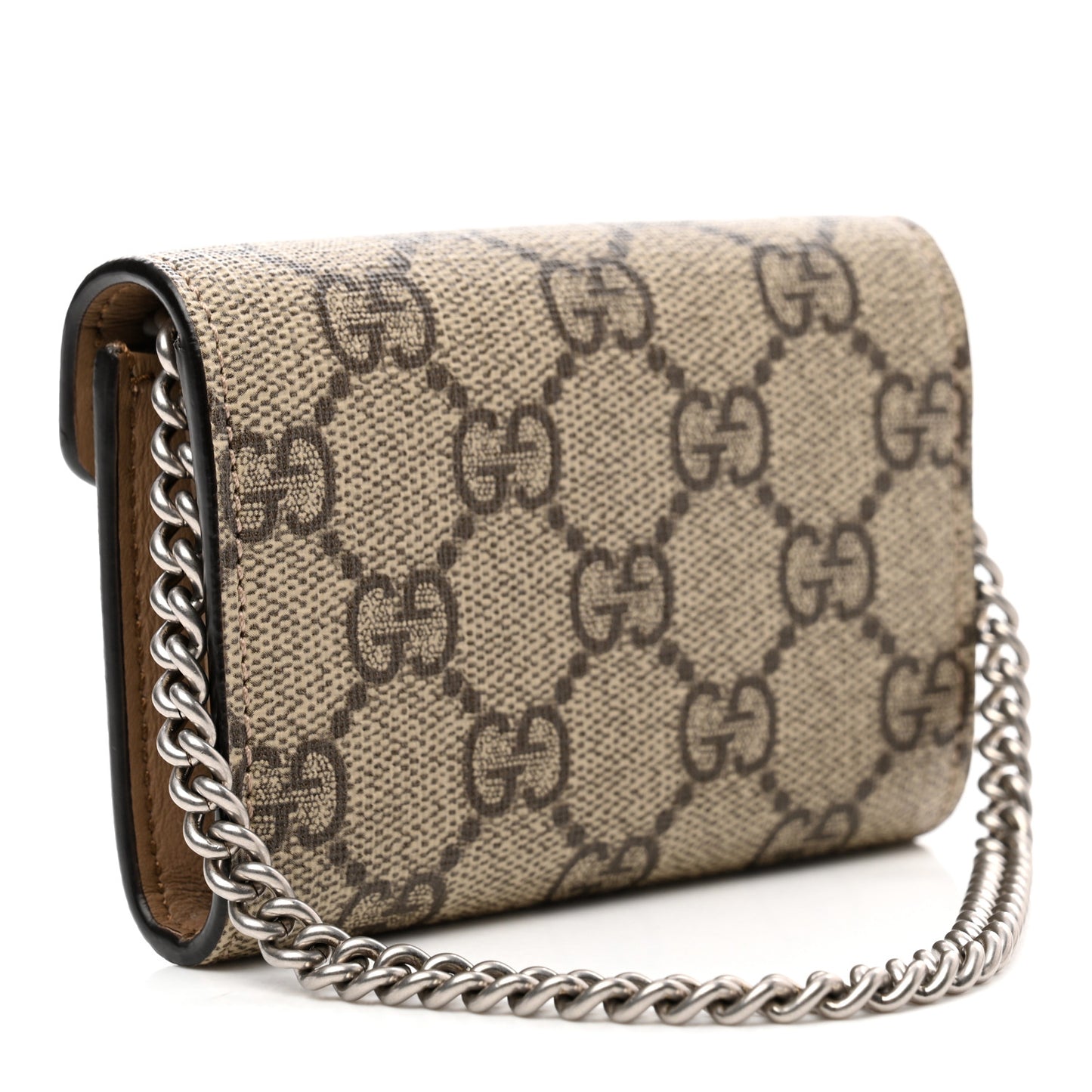 GG Supreme Monogram Dionysus Coin Purse Taupe