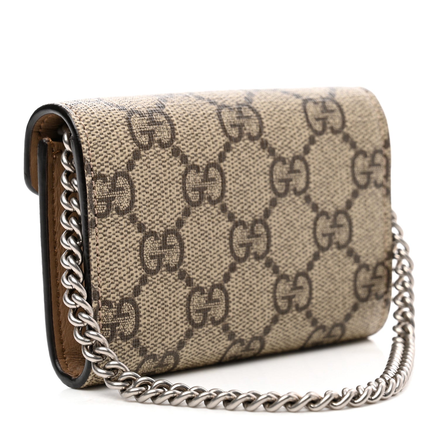 Gucci GG Supreme Monogram Dionysus Coin Purse Taupe 3 of 6