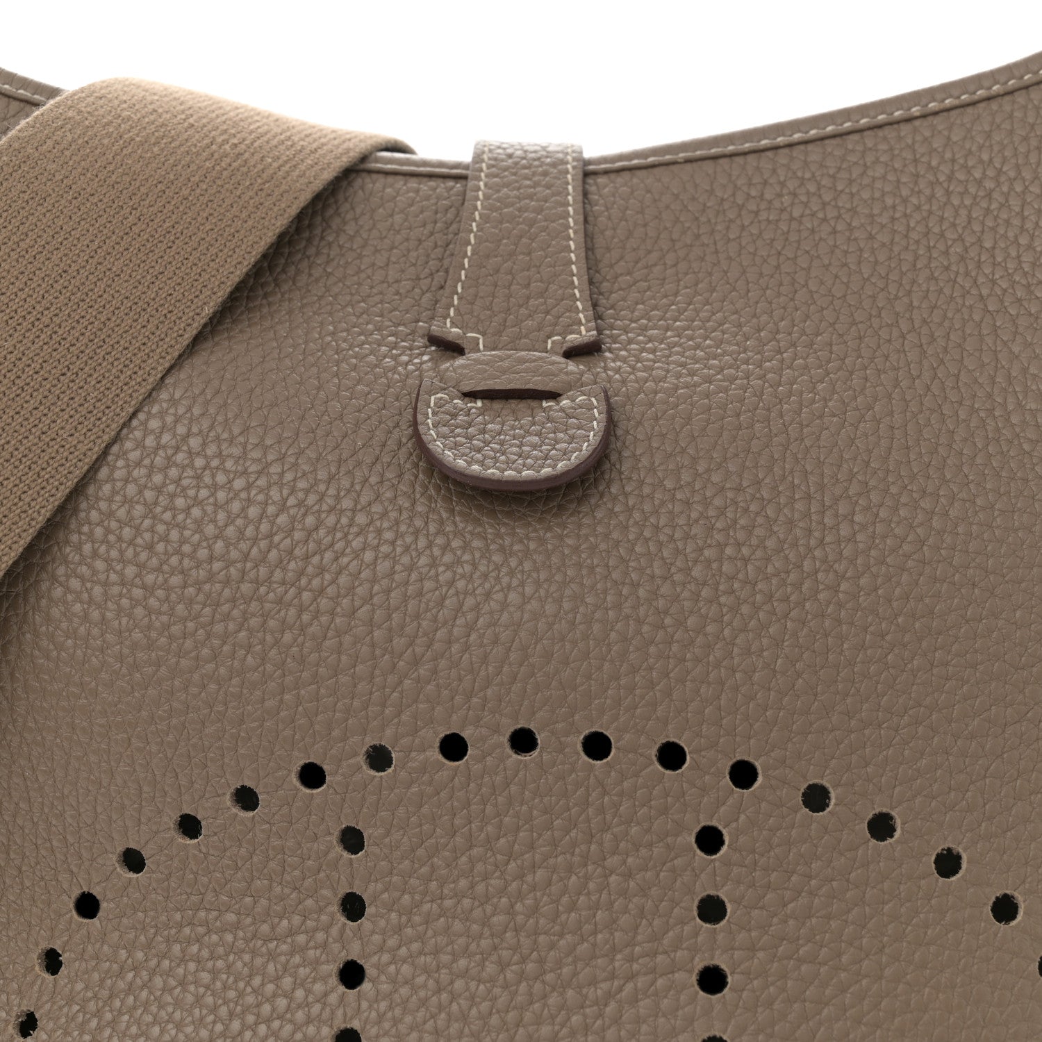 Hermes Taurillon Clemence Evelyne III GM Etoupe 8 of 12