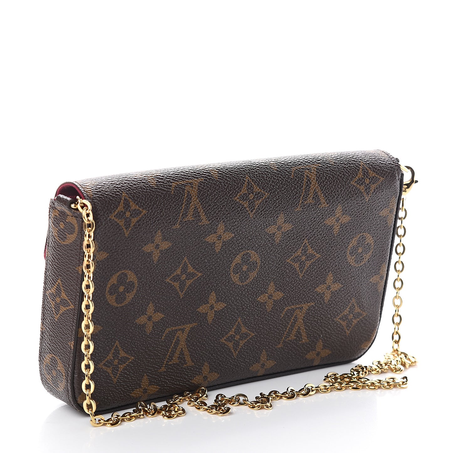 Monogram Pochette Felicie Chain Wallet Fuchsia