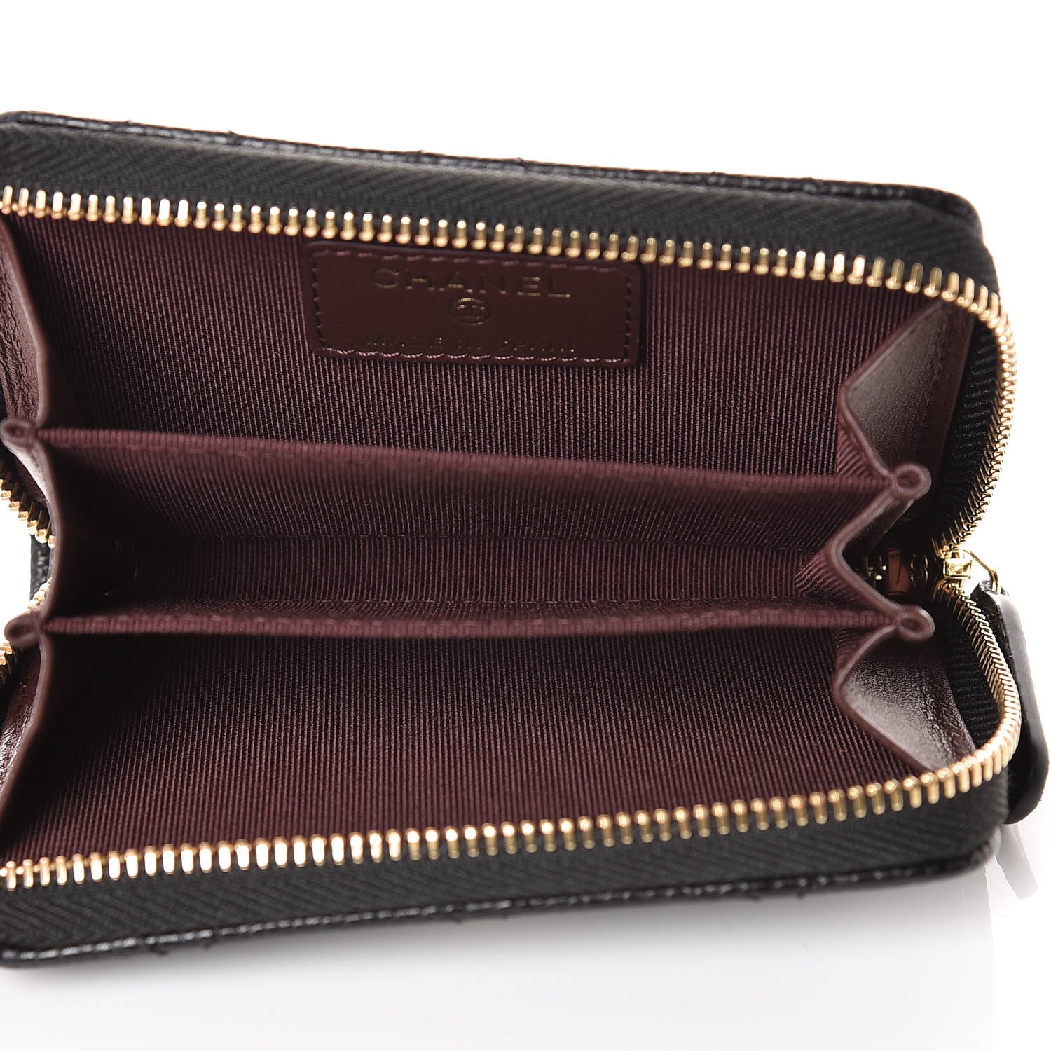 Chanel Caviar Quilted Zip Coin Purse Black 5 of 8