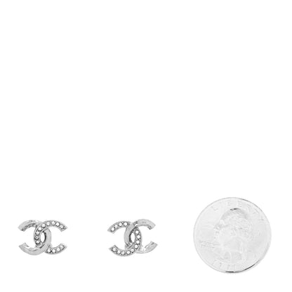 Chanel Ruthenium Crystal CC Earrings 2 of 4